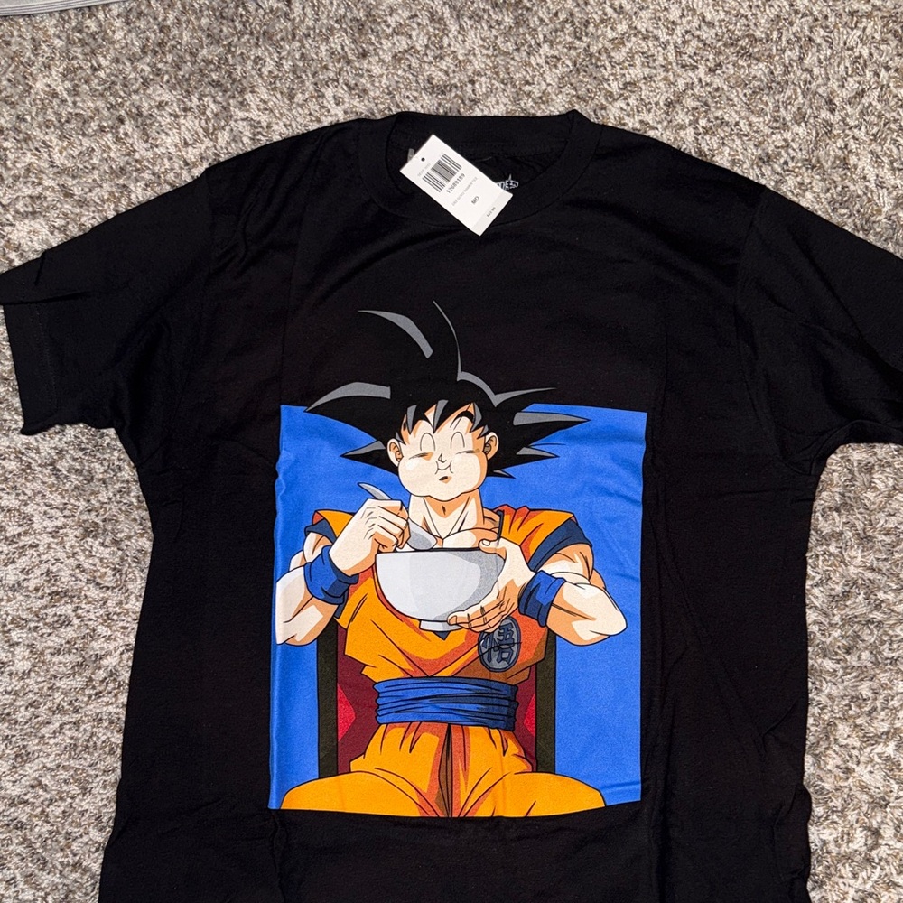 Black Graphic Kids Tee with Anime Design